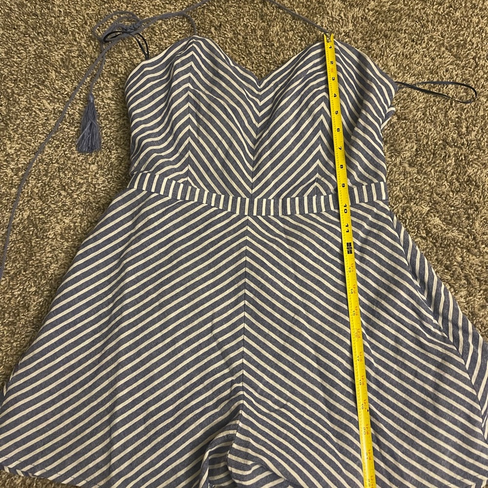 Haven Romper Chambray Stripe
